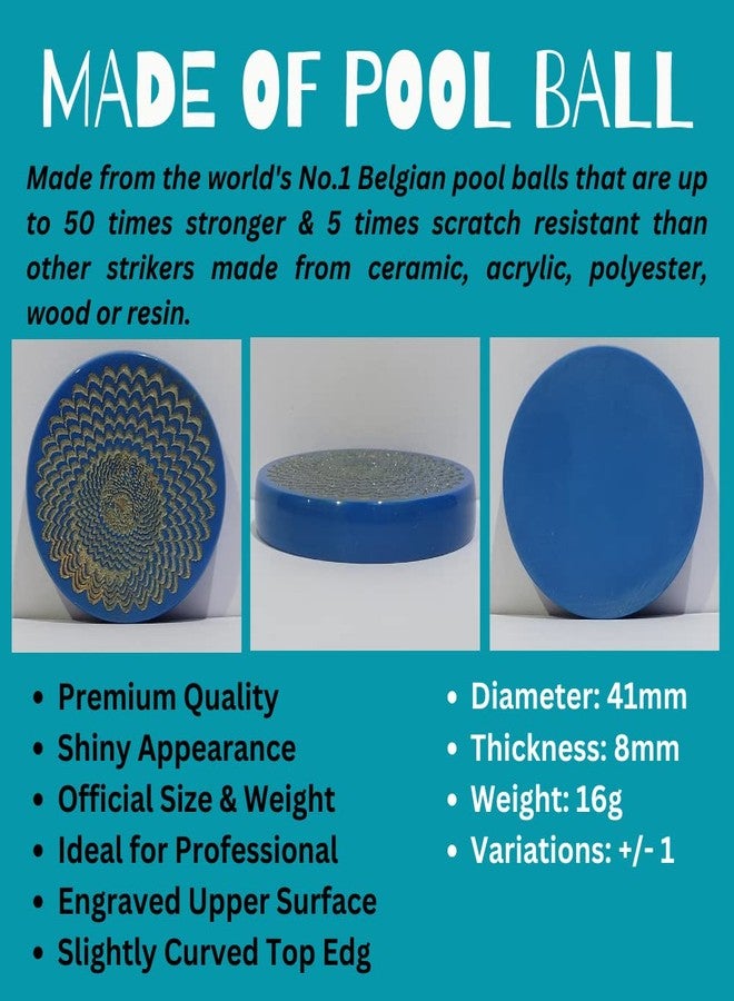 NHD Professional Carrom Striker PROAN811 - Made of Original Pool Ball (Blue) - Image 3